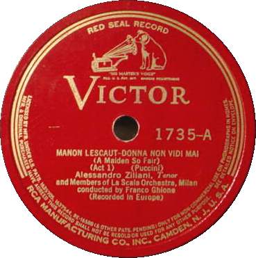 ALESSANDRO ZILIANI 78 RPM - Victor 1735